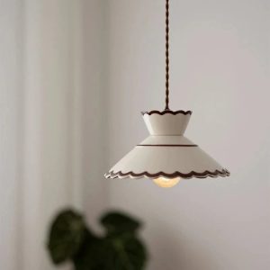 Lampe Suspension Céramique Blanche