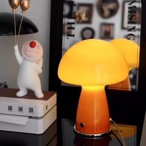 lampe champignon orange