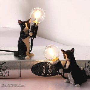 lampe chat élégance