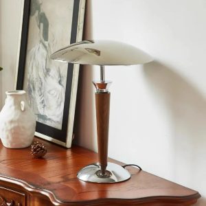 lampe de chevet bois métal