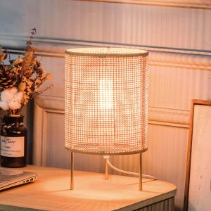 Lampe de chevet rotin